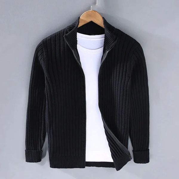 Ravello Ribbed Zip-Front Cardigan