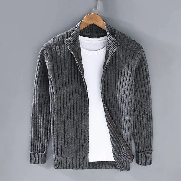 Ravello Ribbed Zip-Front Cardigan