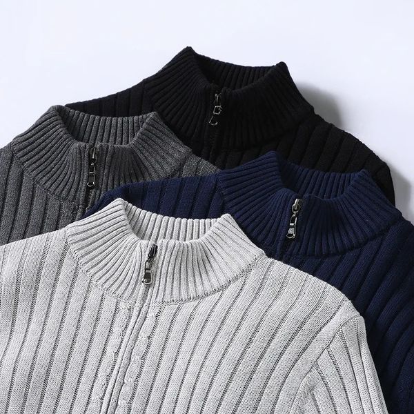 Ravello Ribbed Zip-Front Cardigan