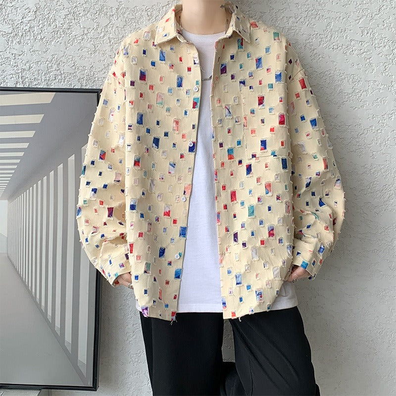 Mosaic Heavy-Duty Buttoned Jacket