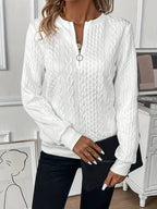 Amy | Cozy Zip-Front Knit Sweater
