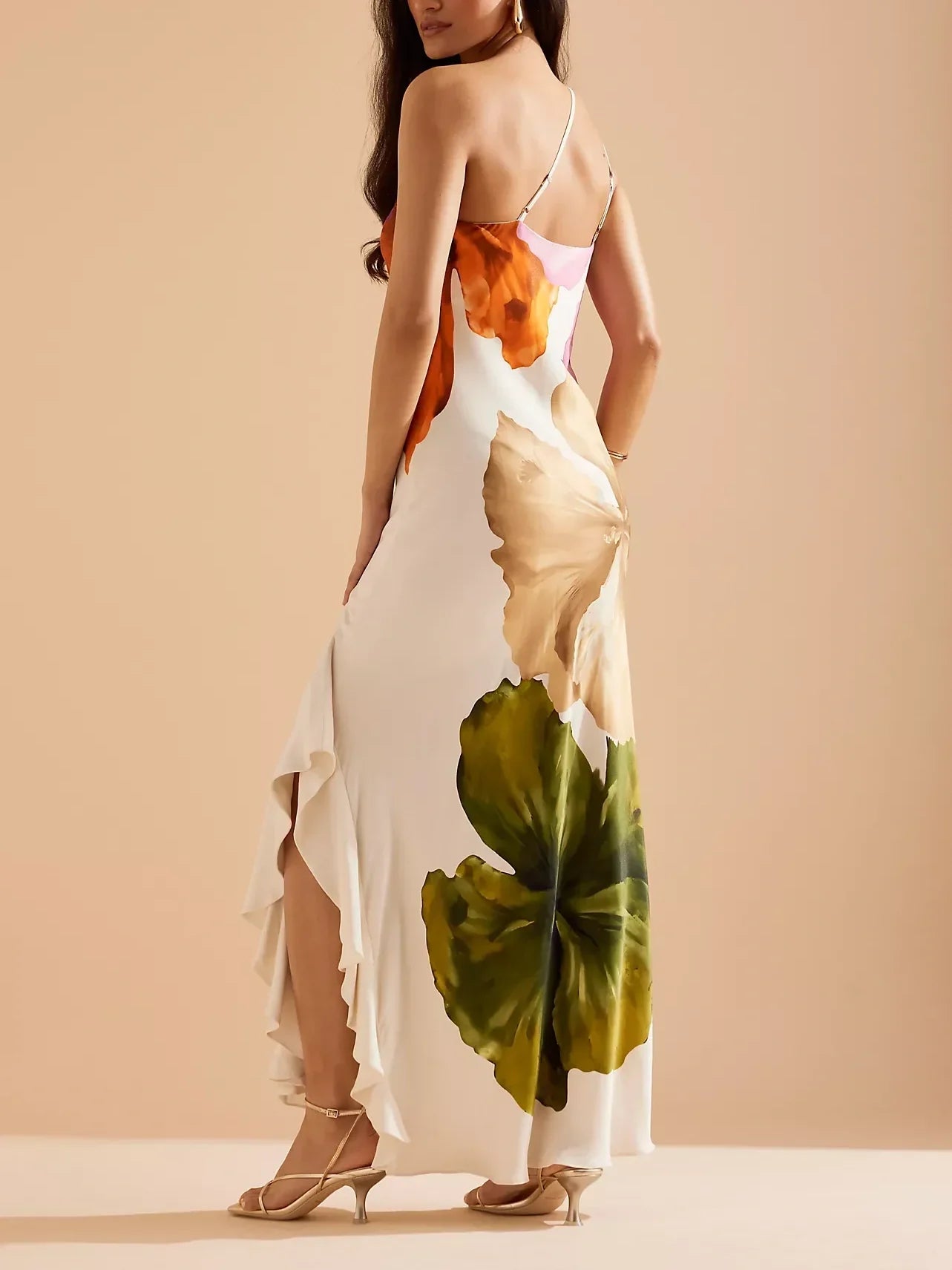 Chic One-Shoulder Maxi Slip Dress for Effortless Glamour
