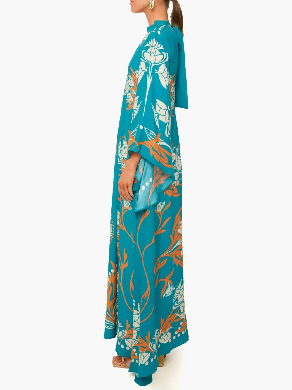 Stunning Vintage Print Maxi Dress