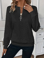 Amy | Cozy Zip-Front Knit Sweater