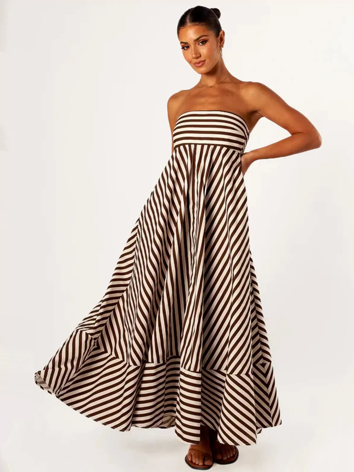 Enchanting Midnight Ruched Maxi Dress