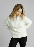 Amy Zip-Up Knit Sweater