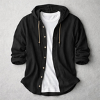 Mason Linen Hooded Long Sleeve Shirt