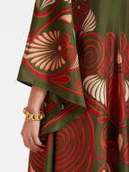 Elegant Dazzling Print Maxi Dress