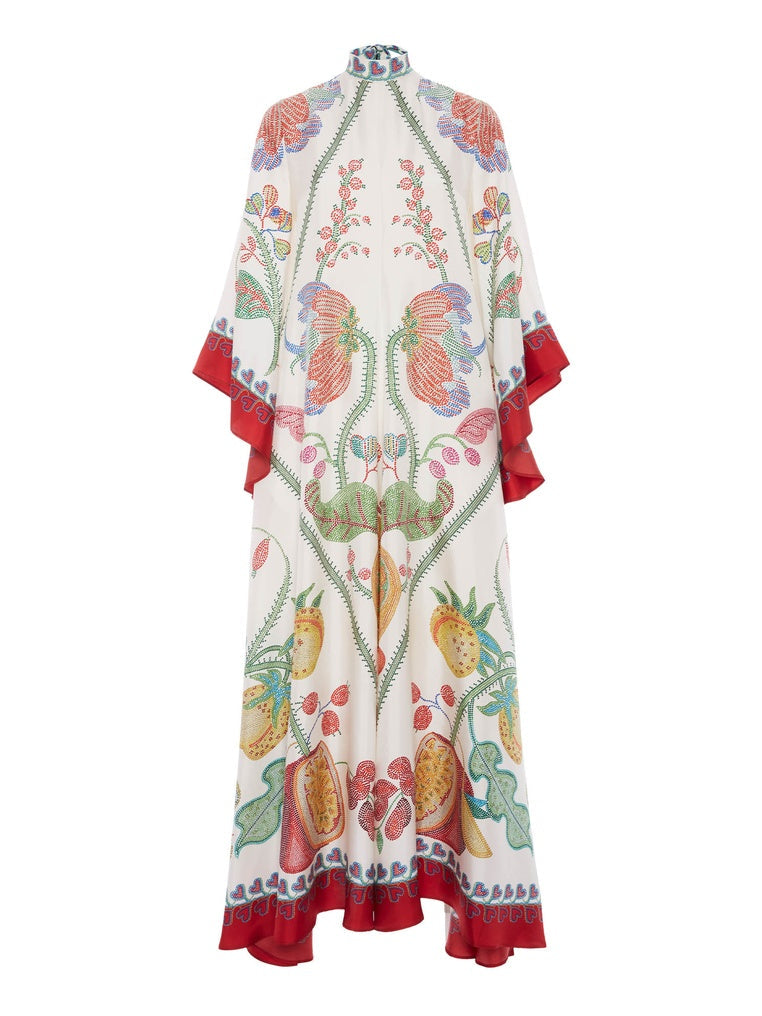Hand-Placed Ebony Print Maxi Dress - Elegant, Statement-Making Eveningwear