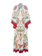Hand-Placed Ebony Print Maxi Dress - Elegant, Statement-Making Eveningwear
