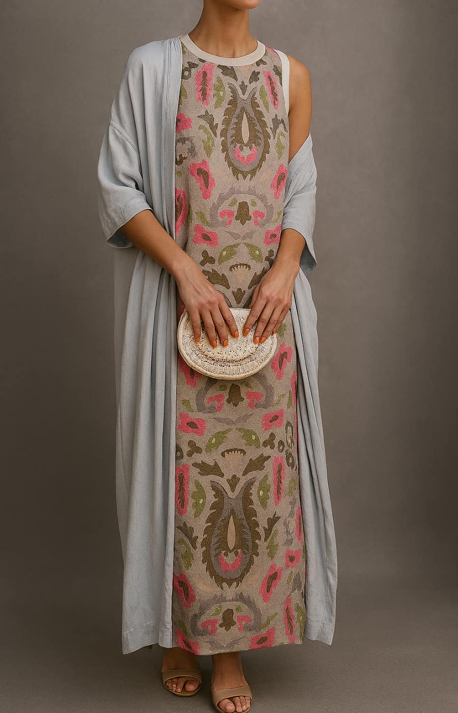Clara Maxi Dress & Stole Set