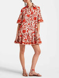 One-of-a-Kind Autumn Print Mini Dress