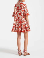 One-of-a-Kind Autumn Print Mini Dress