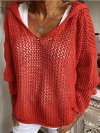 Lana Knit Hooded Sweater - Ultra-Soft, Cozy Cable-Knit for Everyday Comfort