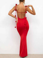 Decor Cami Backless Fitted Maxi Dresses - Sleek, Figure-Flattering Style