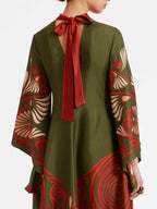 Elegant Dazzling Print Maxi Dress
