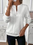 Amy | Cozy Zip-Front Knit Sweater