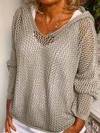 Lana Knit Hooded Sweater - Ultra-Soft, Cozy Cable-Knit for Everyday Comfort