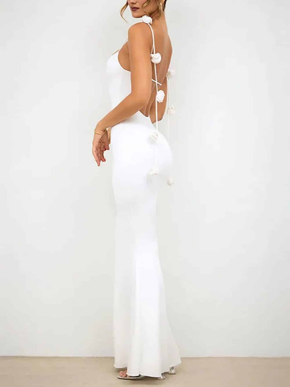 Decor Cami Backless Fitted Maxi Dresses - Sleek, Figure-Flattering Style