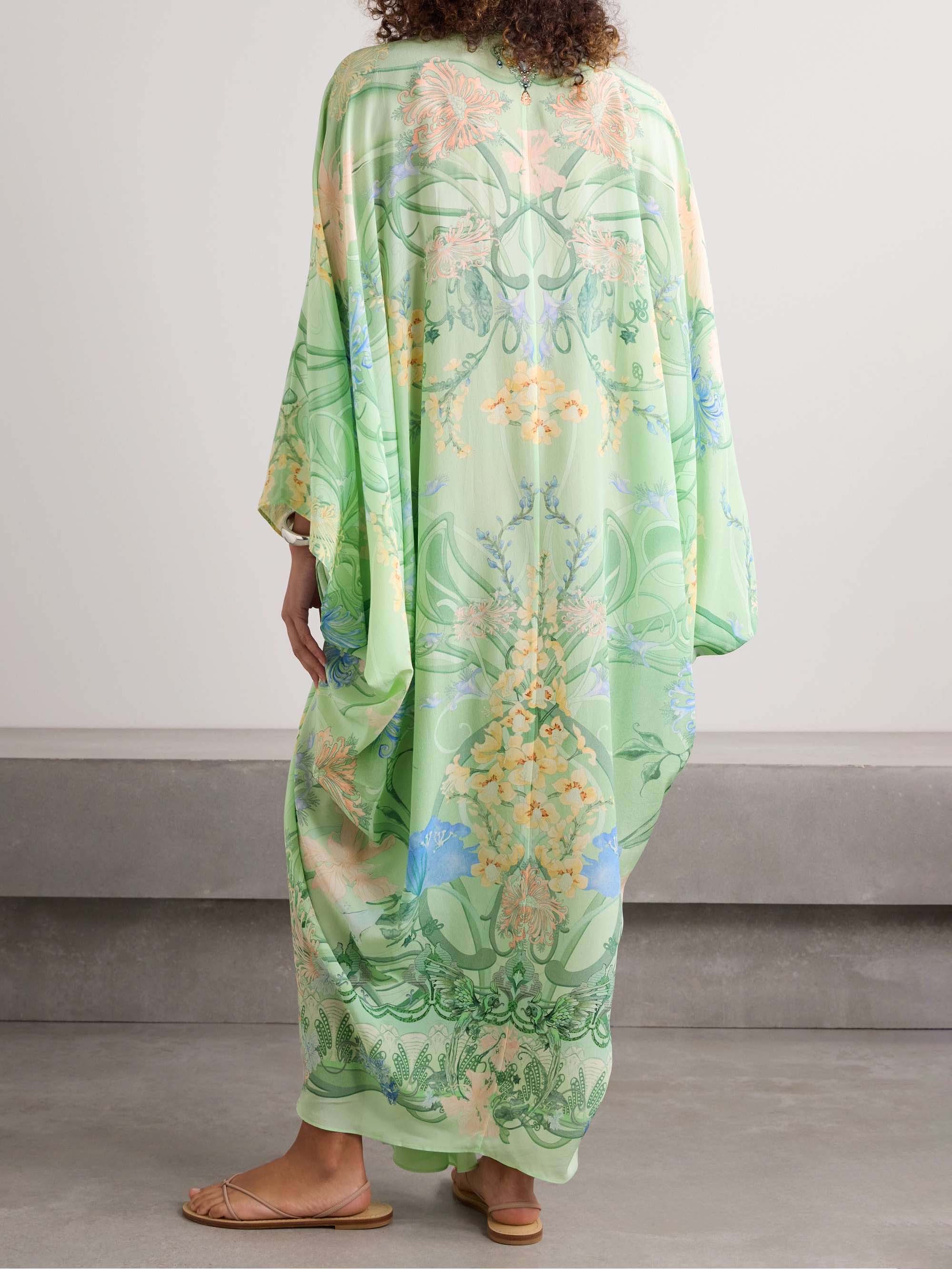 Chic Floral Print V-Neck Oversized Midi Dress