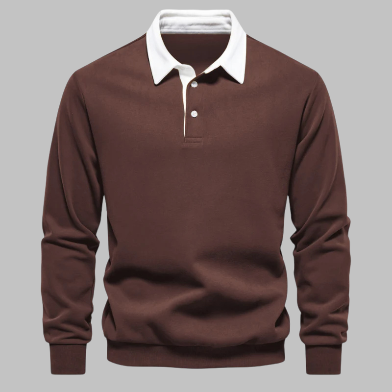 Andrew Collins Polo Collar Knit Sweater