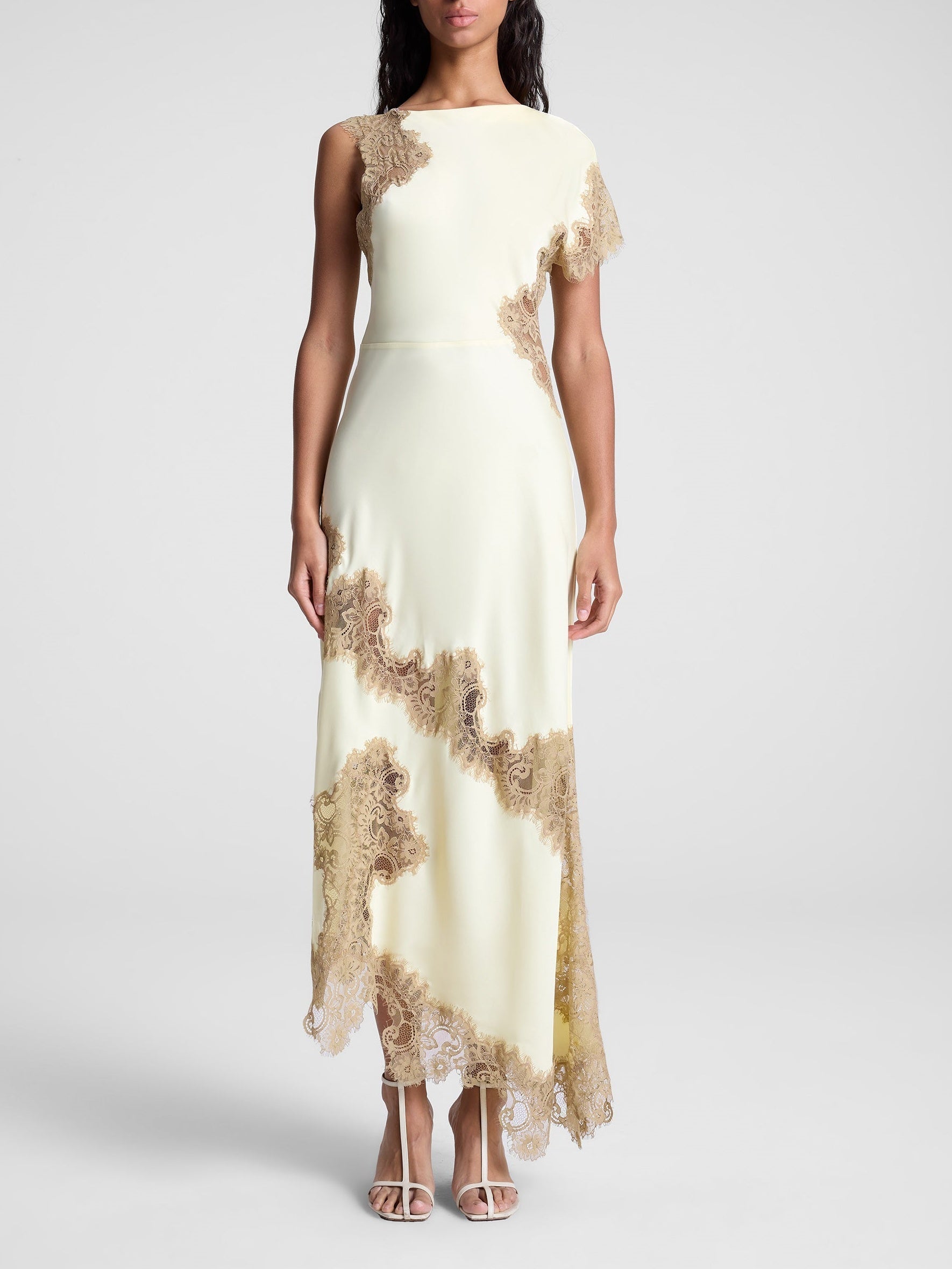 Lux Satin & Lace Maxi Dress - Elegant Evening Gown