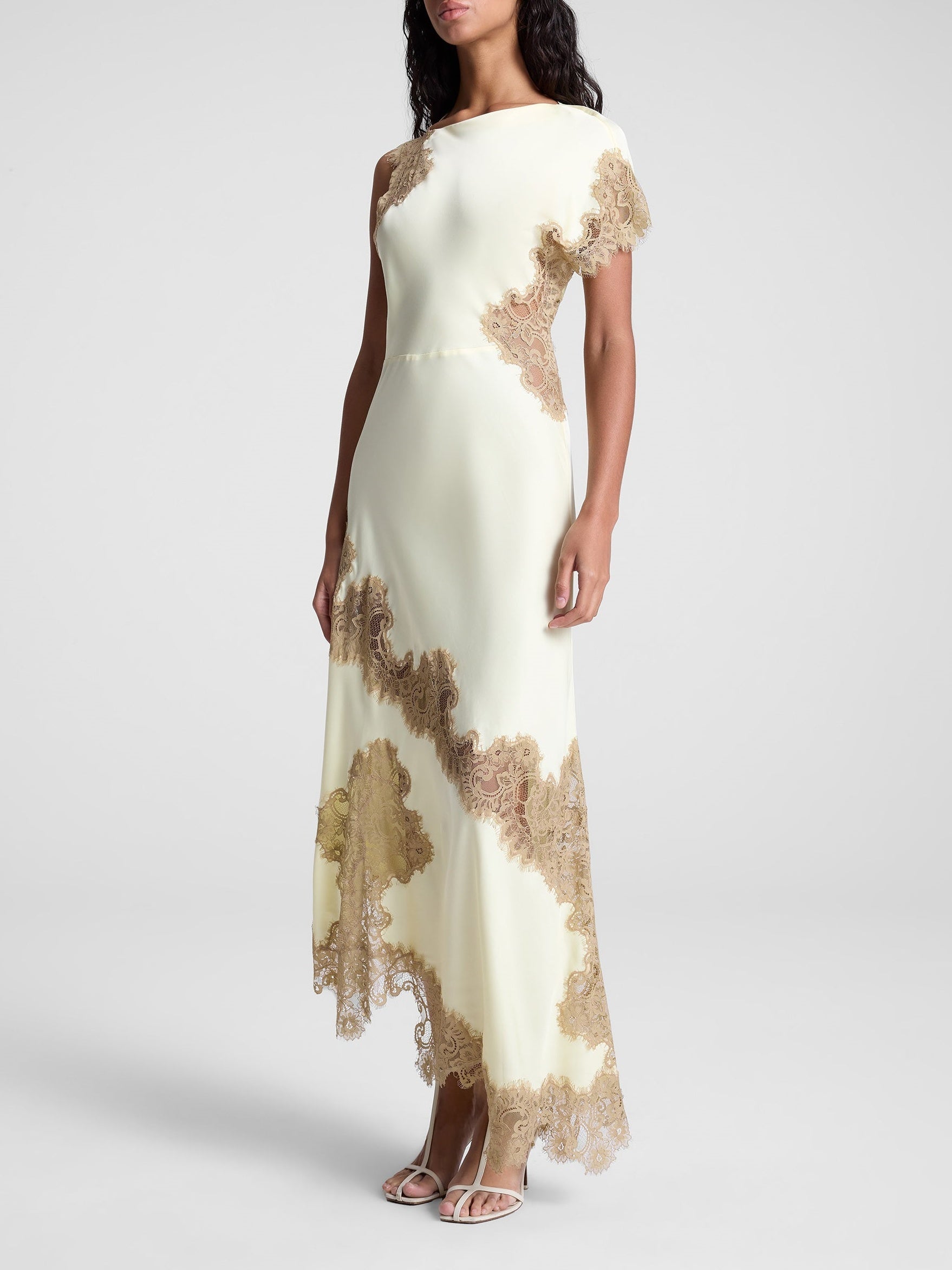Lux Satin & Lace Maxi Dress - Elegant Evening Gown