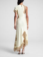 Lux Satin & Lace Maxi Dress - Elegant Evening Gown