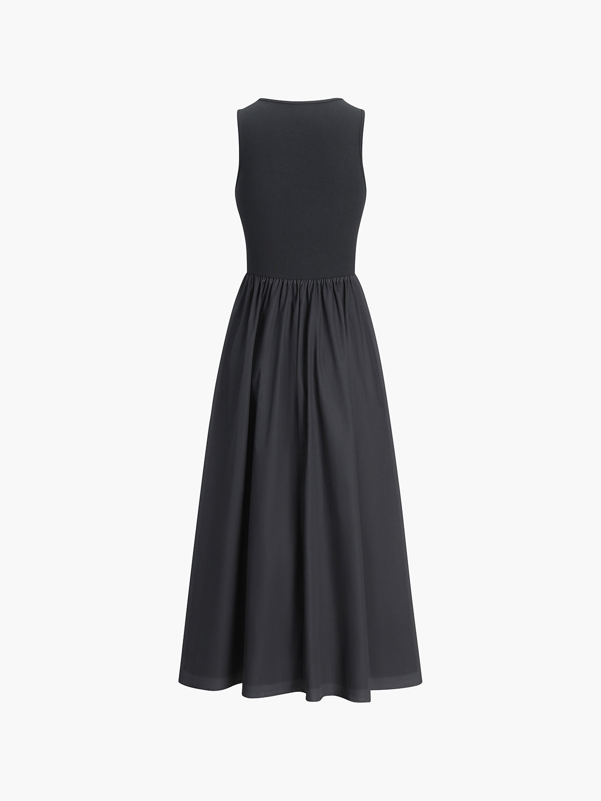 Casual Crew-Neck Maxi Dress