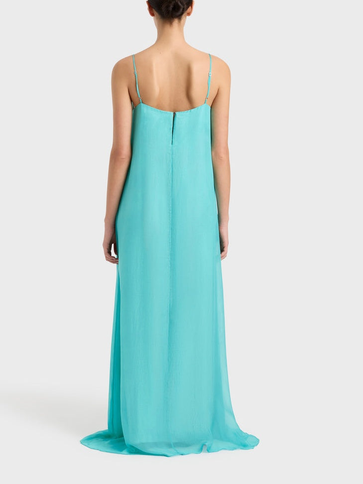 Elegant Spaghetti-Strap Column Maxi Dress