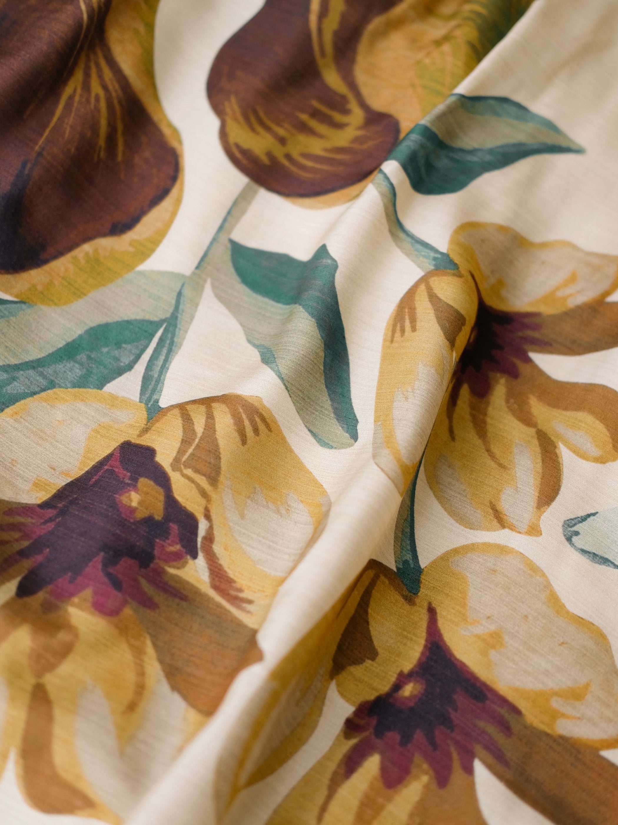 Elegant Hand-Drawn Botanical Motifs Maxi Dress