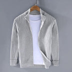 Ravello Ribbed Zip-Front Cardigan