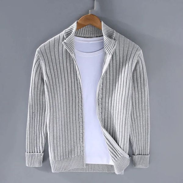Ravello Ribbed Zip-Front Cardigan