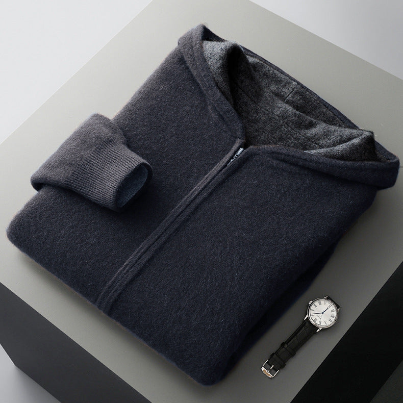 Cyrus Reversible Cashmere Hoodie - Luxuriously Soft, Two-in-One Design
