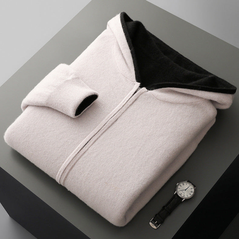 Cyrus Reversible Cashmere Hoodie - Luxuriously Soft, Two-in-One Design