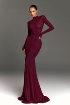 Noire｜Luxurious Turtleneck Maxi Dress