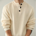 Ashbourne Henley Knit Sweater - Cozy Classic Style