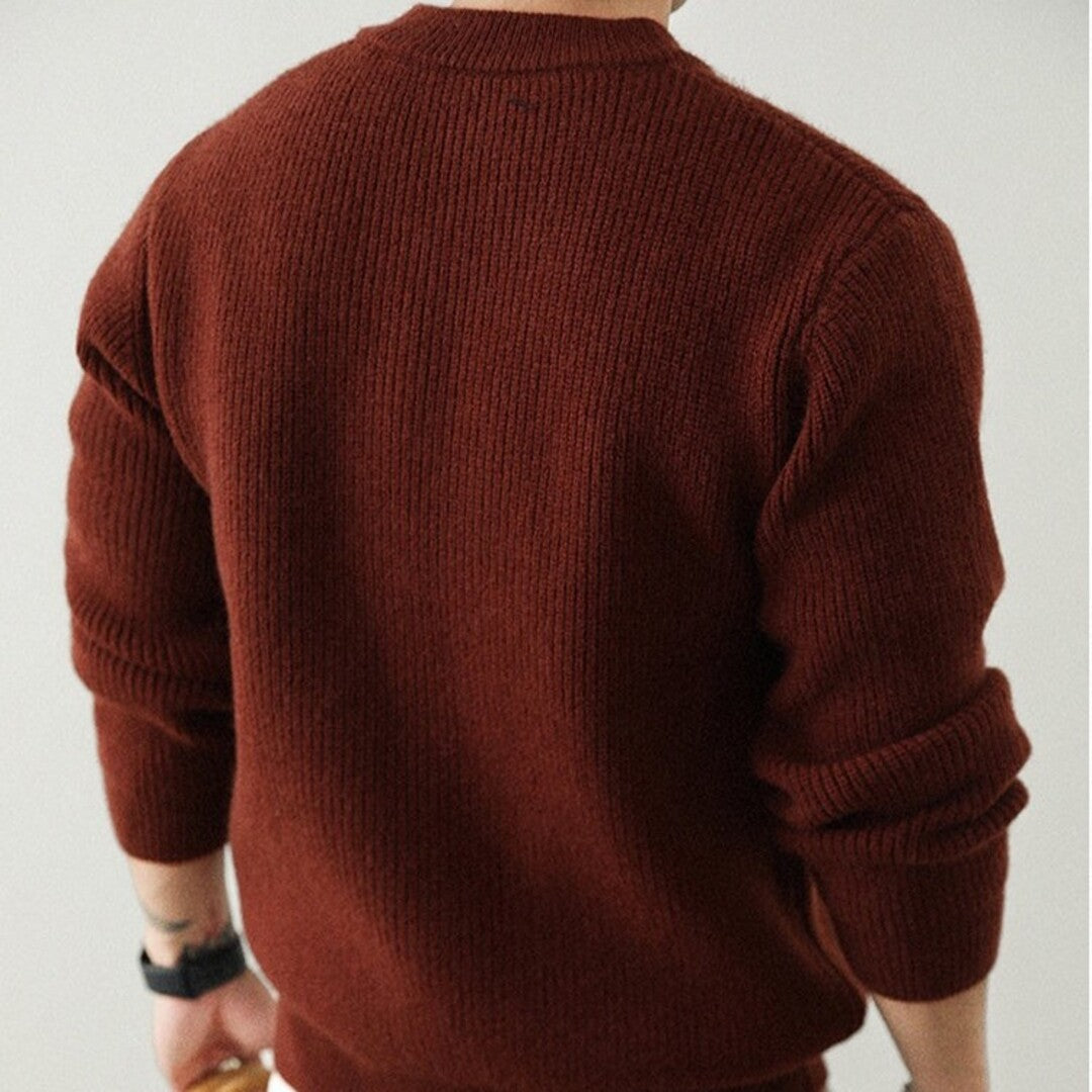 Ashbourne Henley Knit Sweater - Cozy Classic Style