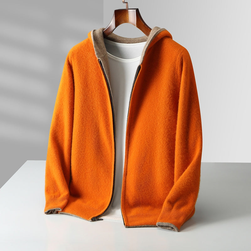 Cyrus Reversible Cashmere Hoodie - Luxuriously Soft, Two-in-One Design