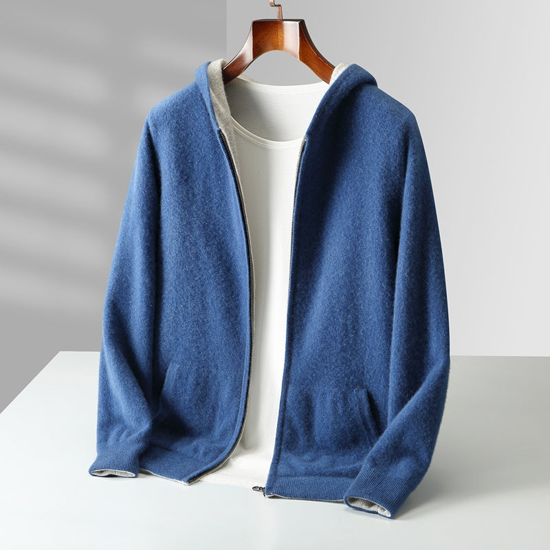 Cyrus Reversible Cashmere Hoodie - Luxuriously Soft, Two-in-One Design