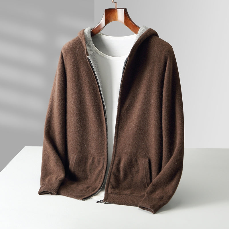 Cyrus Reversible Cashmere Hoodie - Luxuriously Soft, Two-in-One Design