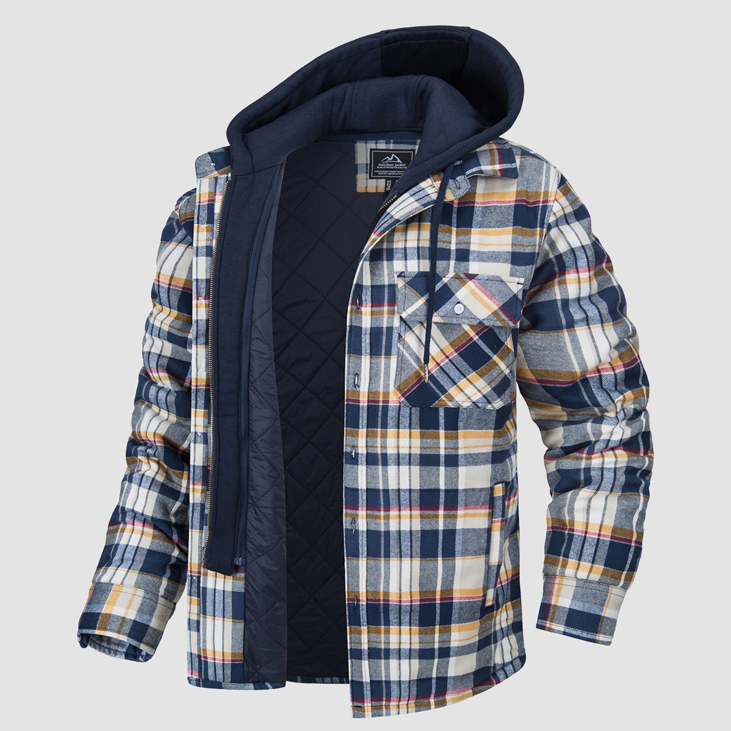 Harry Flannel Jacket with Detachable Hood – Cozy, Versatile Outerwear