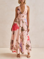 Glamorous Plunging V-Neck Maxi Dress