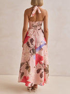 Glamorous Plunging V-Neck Maxi Dress