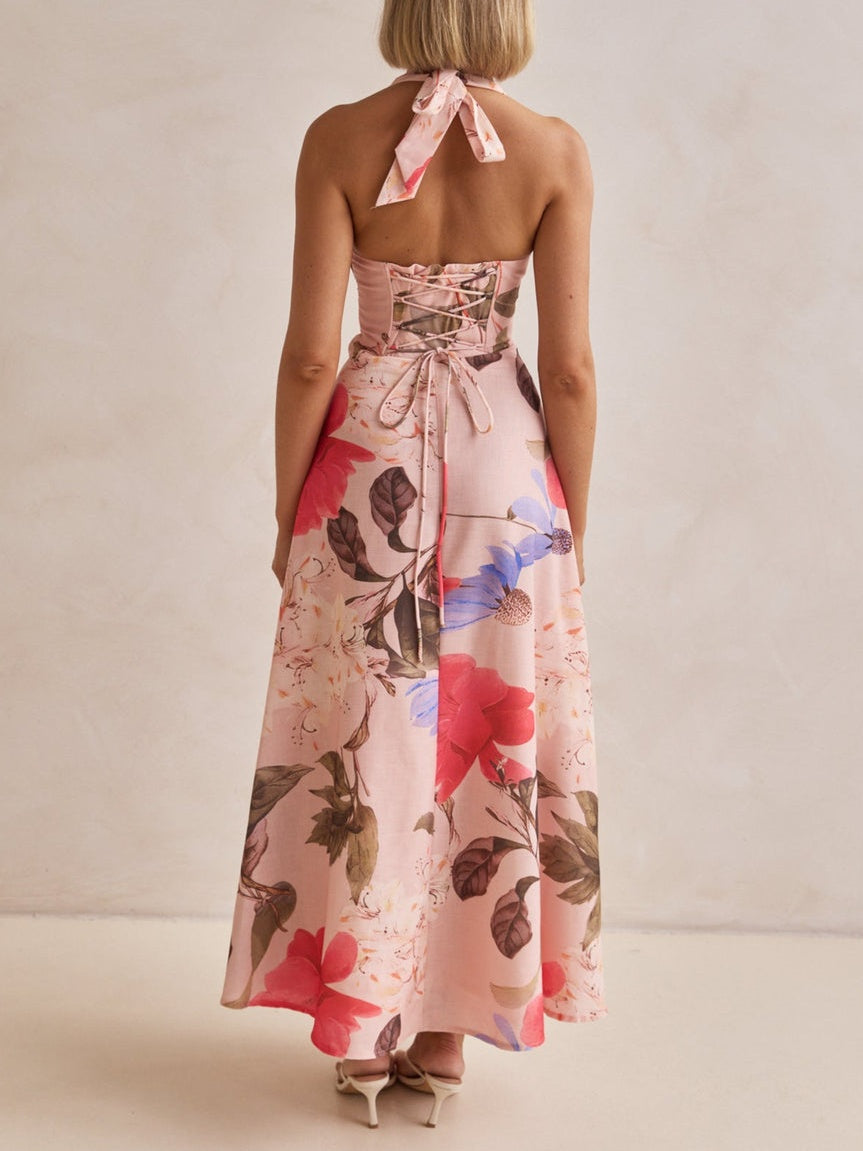 Glamorous Plunging V-Neck Maxi Dress