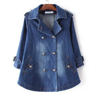 Everyday Denim Cape Coat - Effortless Chic for Daily Wear