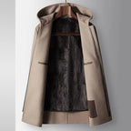 Premium 100% Wool Hooded Coat – Cozy, Warm & Elegant