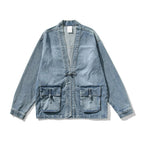 Vintage Wash Denim Kimono Jacket