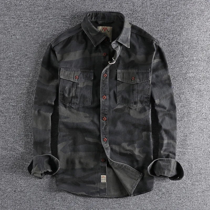 KELLAN CAMO JACKET - Rugged Military-Style Camo Outerwear