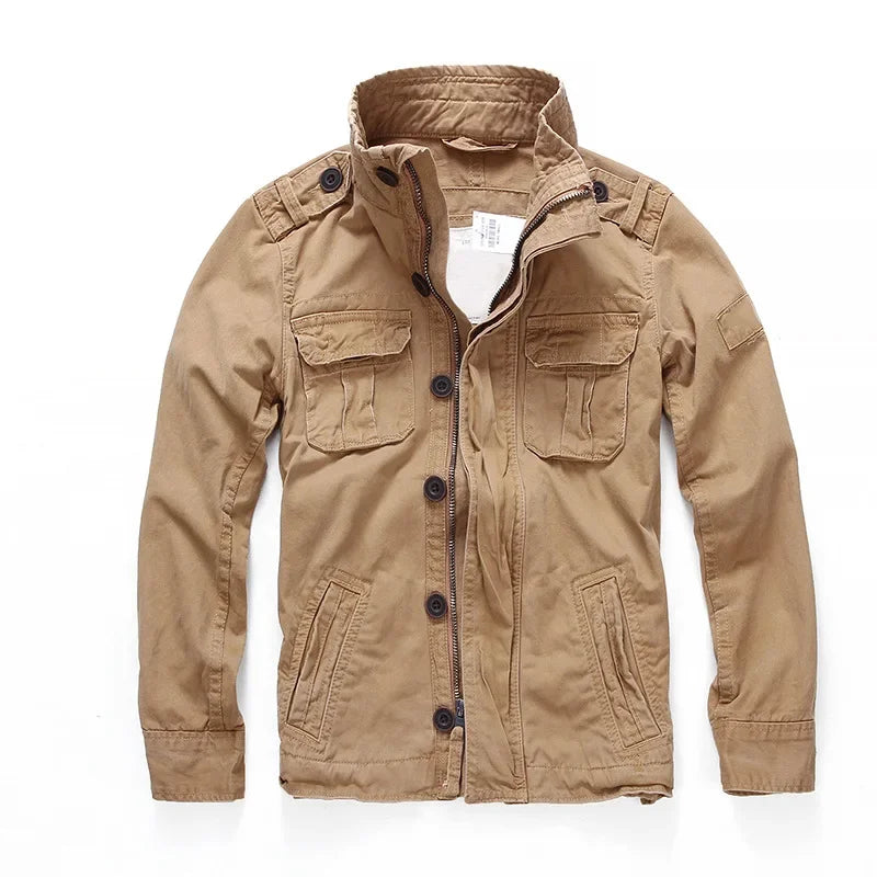 Keston Cargo Denim Jacket with Utility Pockets